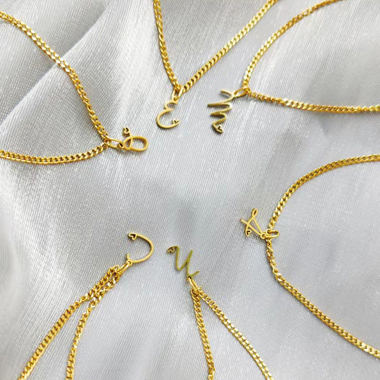 Heart Initial Pendant Necklace