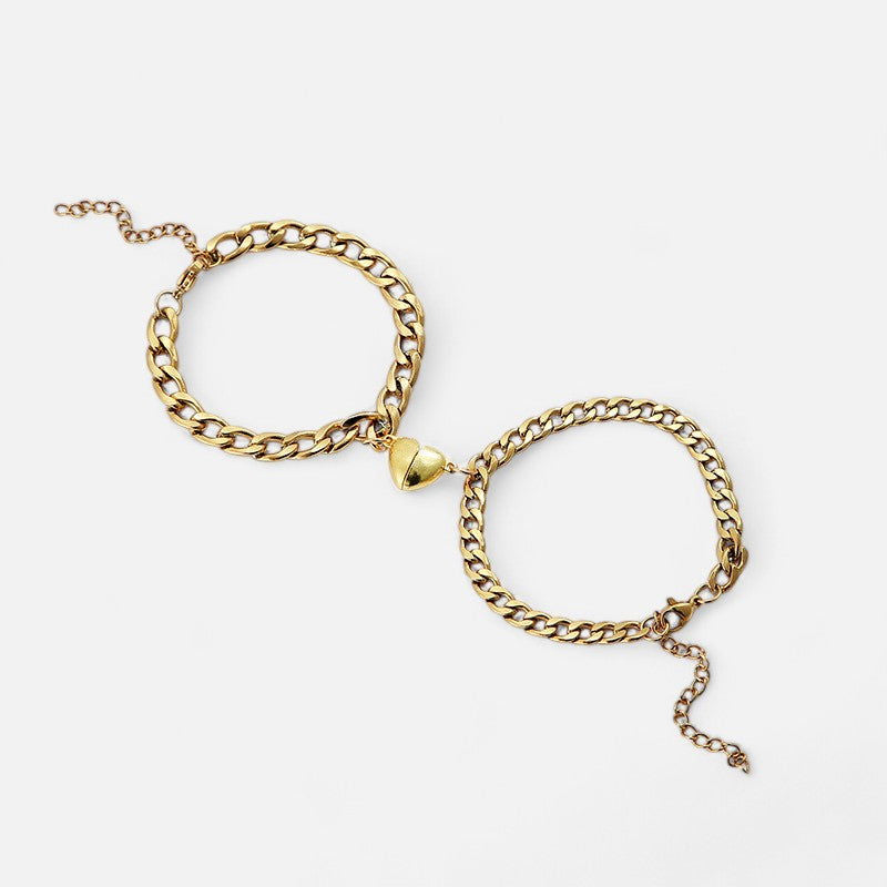 Dual Heart Chain Bracelets - Dolce Vincita