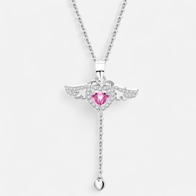 Heart and Wings Pendant Necklace - Dolce Vincita