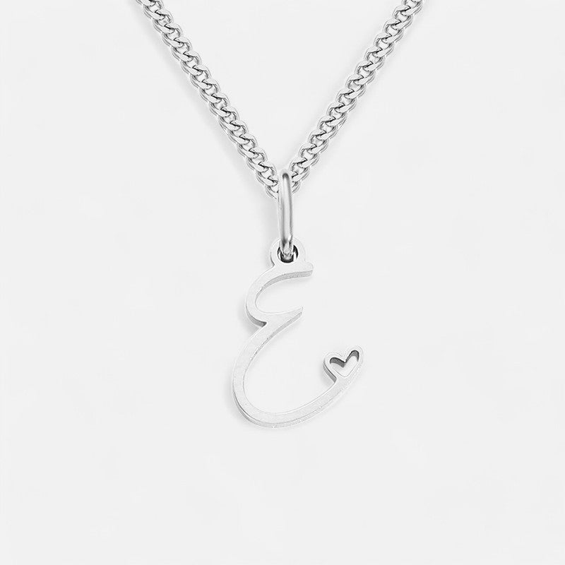 Heart Initial Pendant Necklace