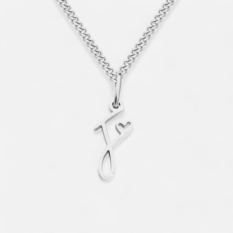Heart Initial Pendant Necklace