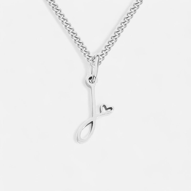 Heart Initial Pendant Necklace