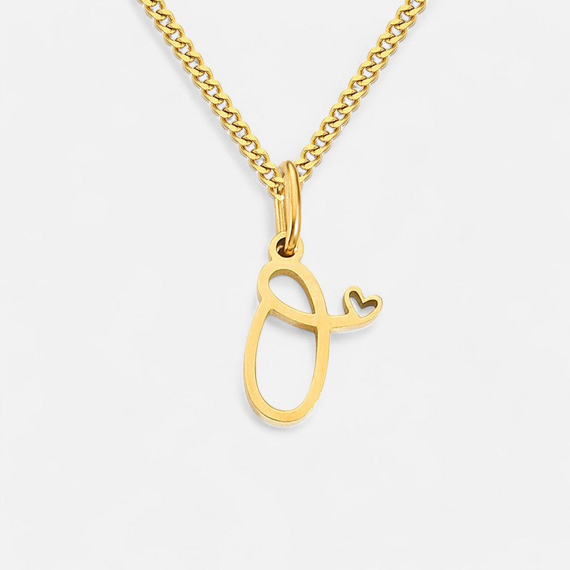 Heart Initial Pendant Necklace