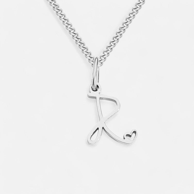 Heart Initial Pendant Necklace