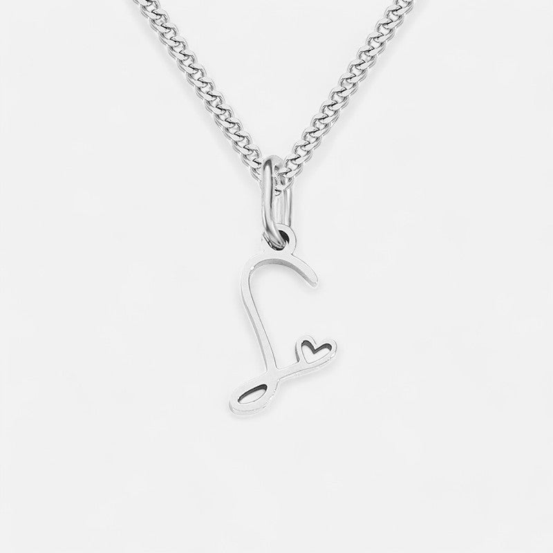 Heart Initial Pendant Necklace