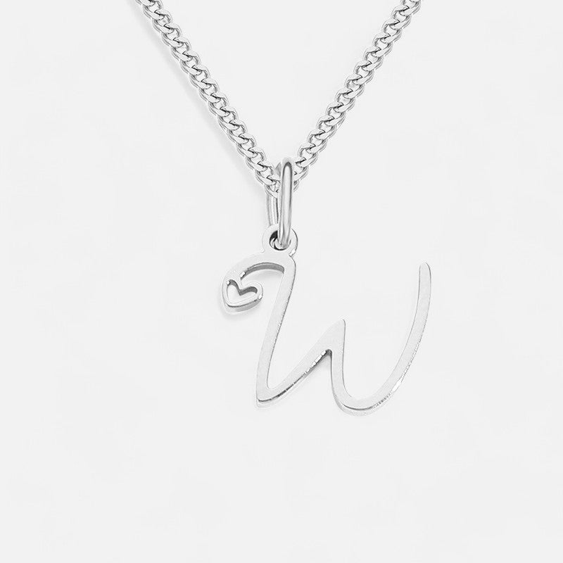 Heart Initial Pendant Necklace
