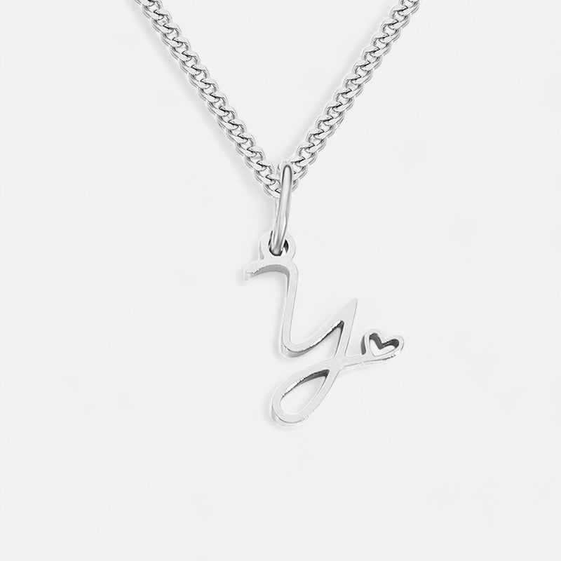 Heart Initial Pendant Necklace
