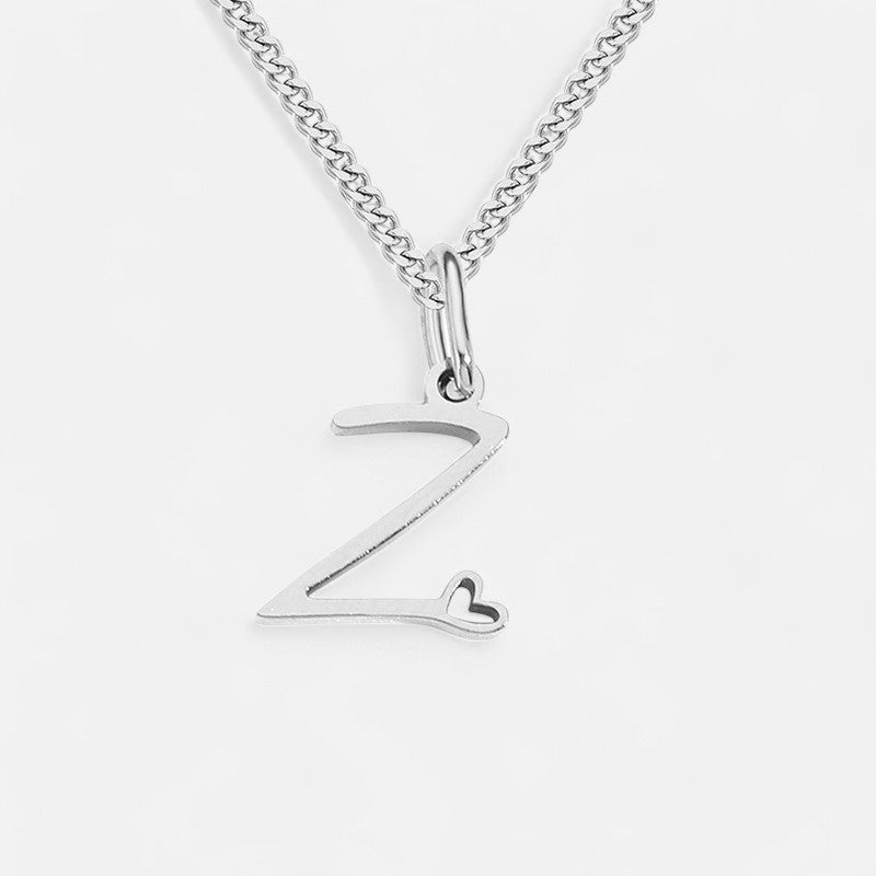 Heart Initial Pendant Necklace