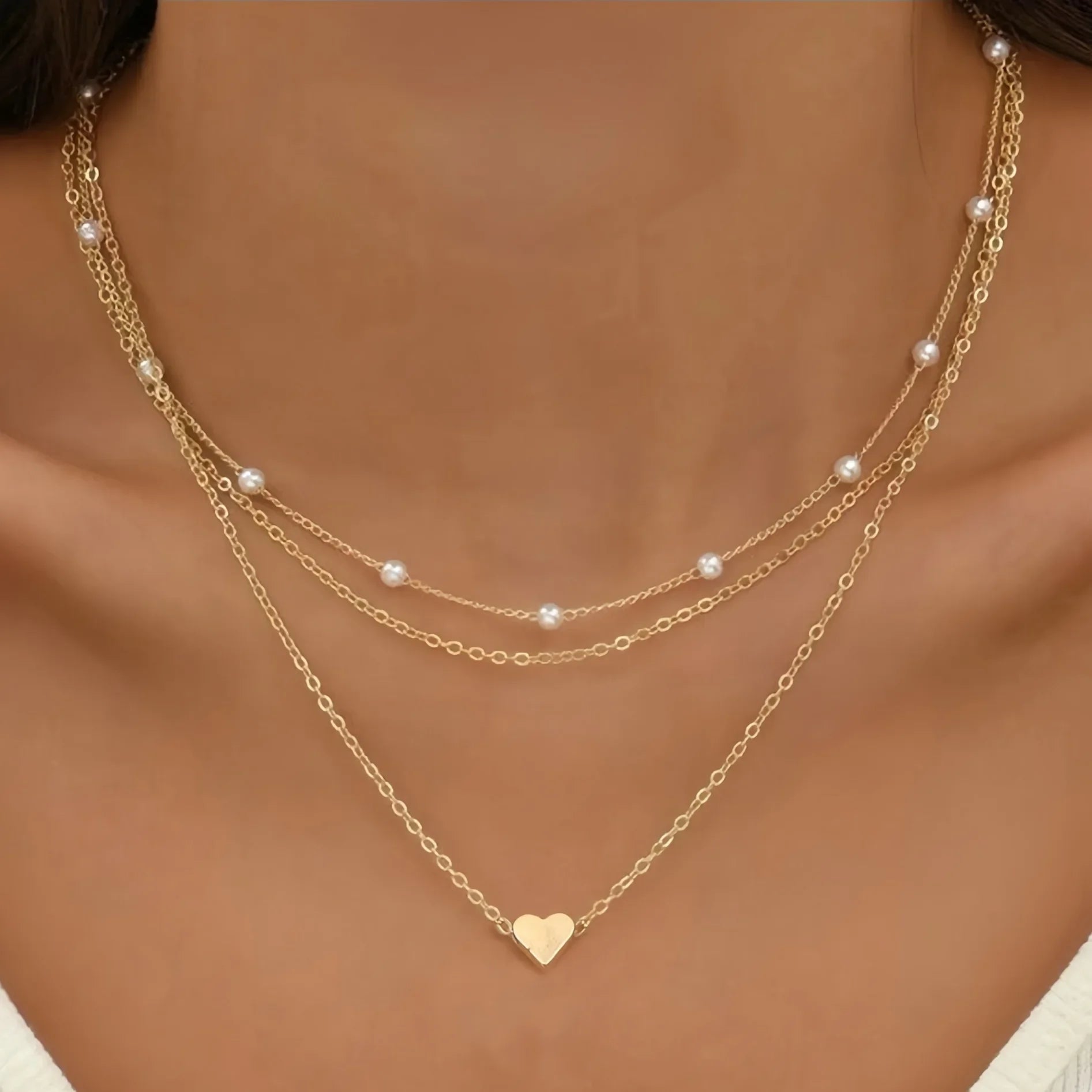 Pearl Cross Love Heart Pendant
