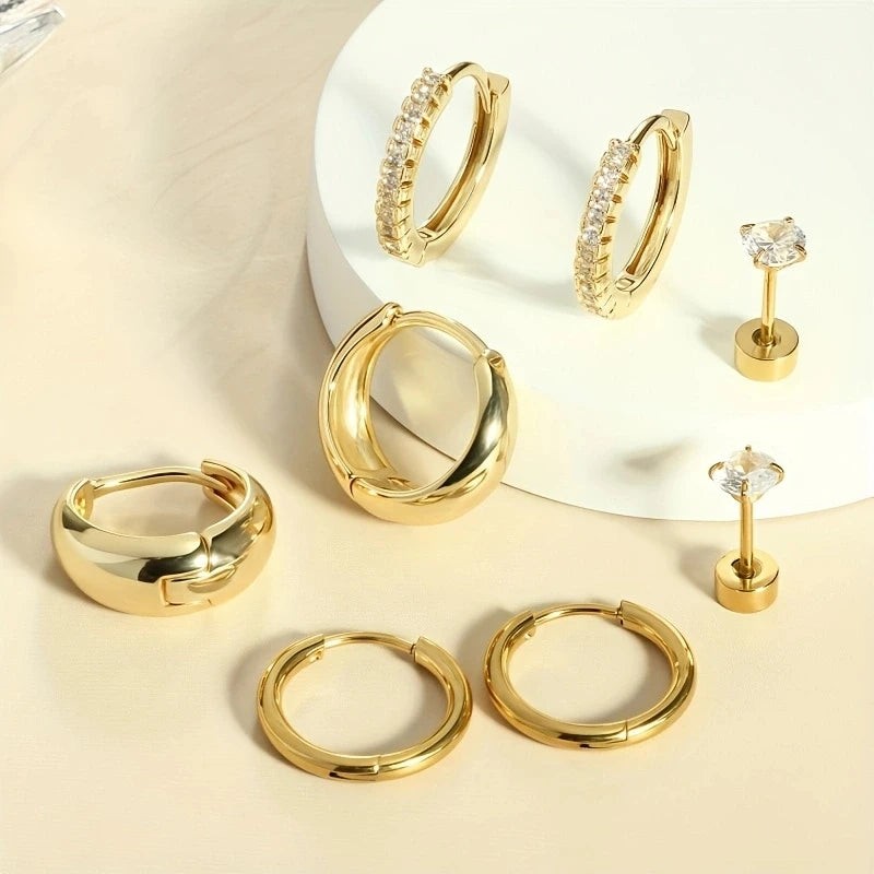 Hypoallergenic Thick Earrings Cartilage Jewelry Set