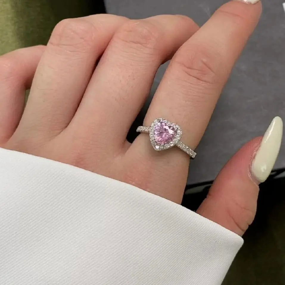 Sterling Silver Aurora Heart Ring - Dolce Vincita