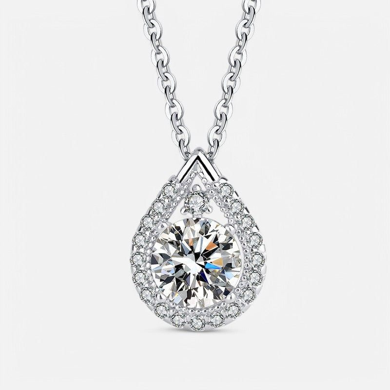 Sterling Silver Aurora Teardrop Necklace - Open Jewellery