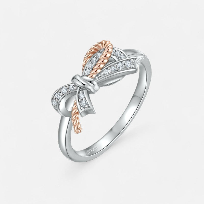 Sterling Silver Bow-Tied Elegance Ring - Dolce Vincita