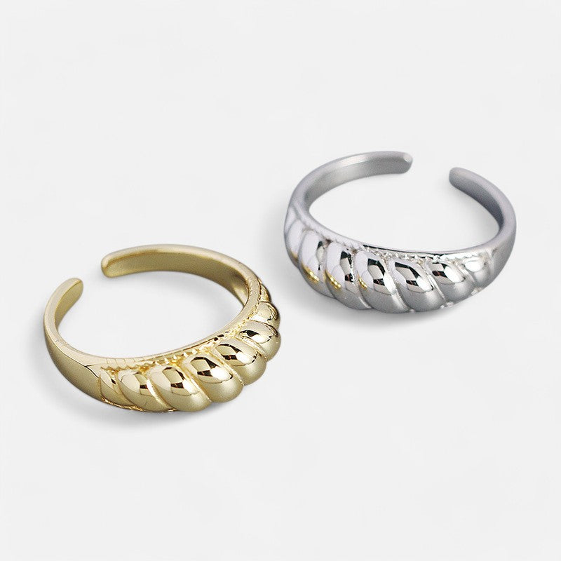 Sterling Silver Braided Open Ring - Dolce Vincita