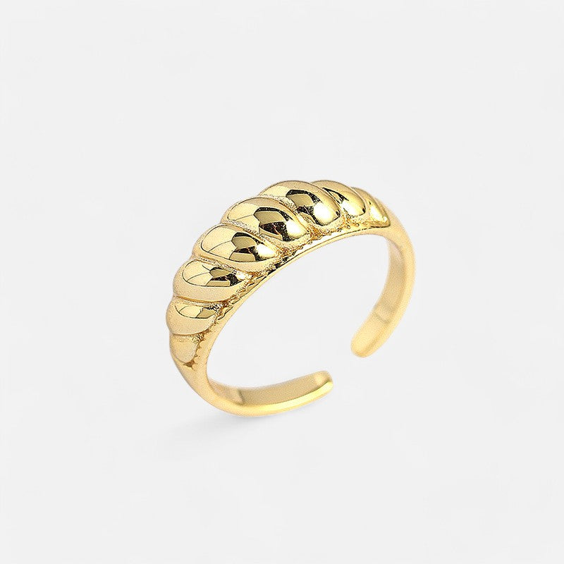 Sterling Silver Braided Open Ring - Dolce Vincita