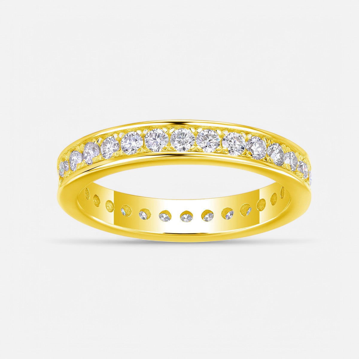 Sterling Silver Channel Eternity Band - Dolce Vincita