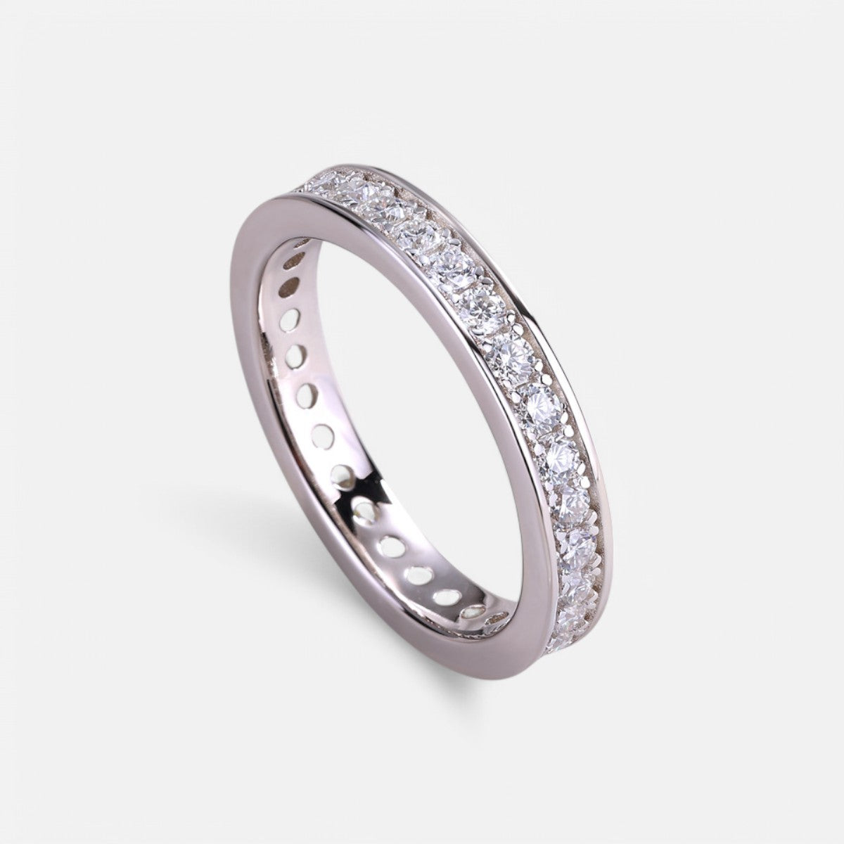 Sterling Silver Channel Eternity Band - Dolce Vincita