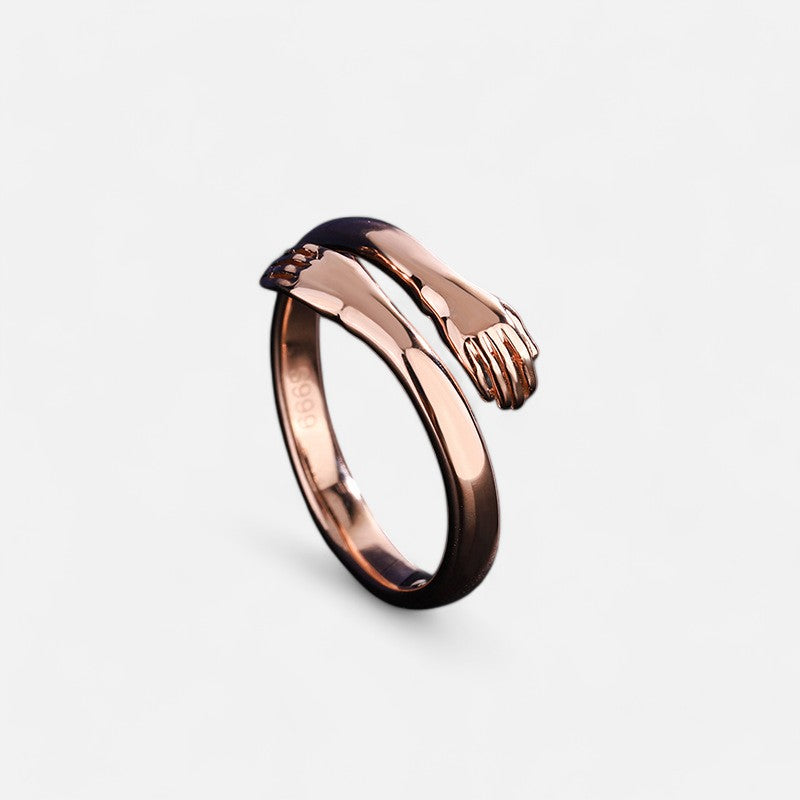 Sterling Silver Embrace Hug Ring - Dolce Vincita