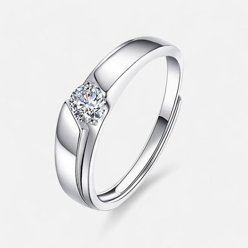 Sterling Silver Eternal Bond Couple Ring Set - Dolce Vincita