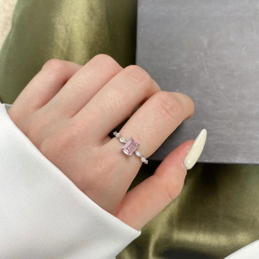 Sterling Silver Evadne Emerald Ring - Dolce Vincita