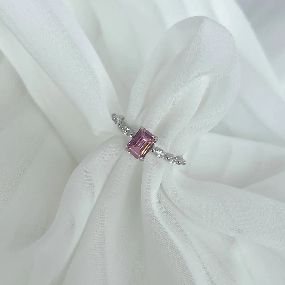 Sterling Silver Evadne Emerald Ring - Dolce Vincita