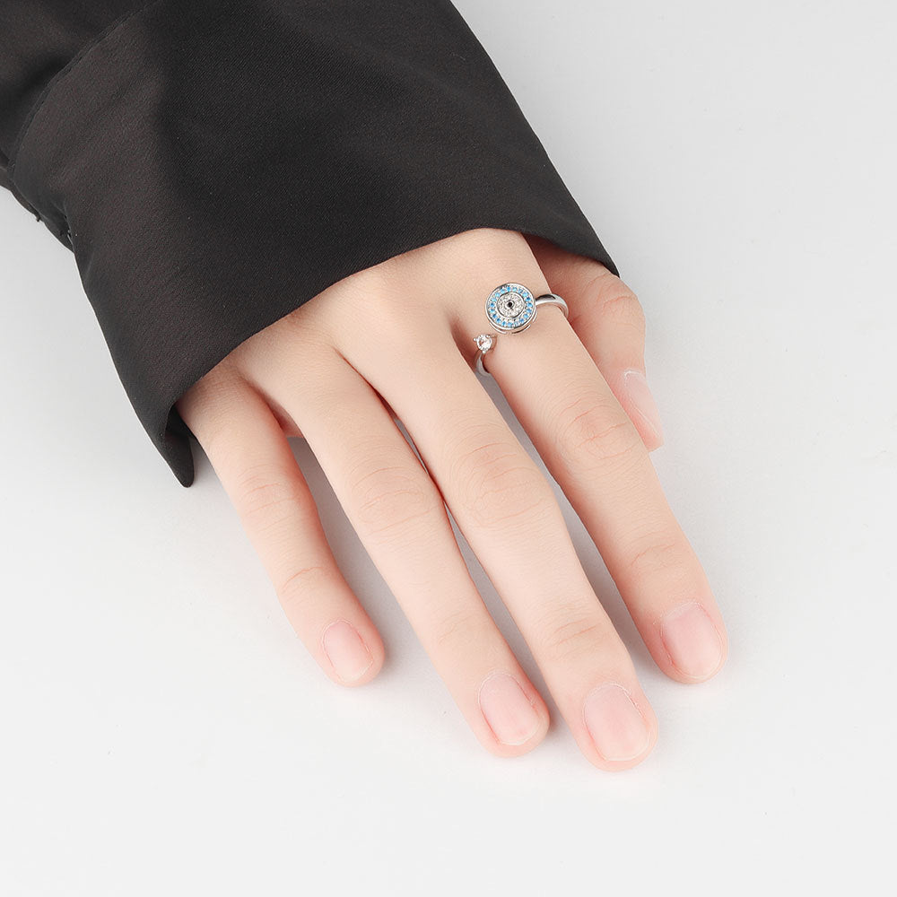 Sterling Silver Eye Open Ring - Dolce Vincita