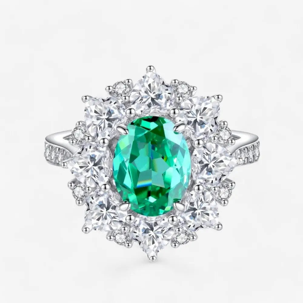 Sterling Silver Glimmering Grove Gem Ring - Dolce Vincita