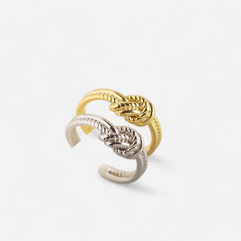 Sterling Silver Knot Open Ring - Dolce Vincita