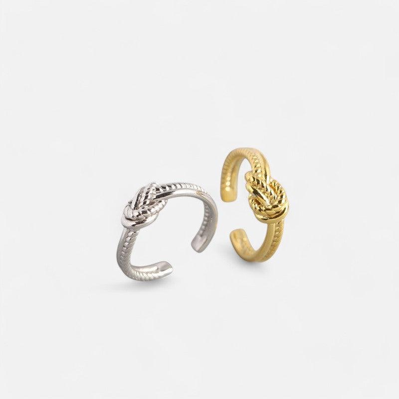 Sterling Silver Knot Open Ring - Dolce Vincita