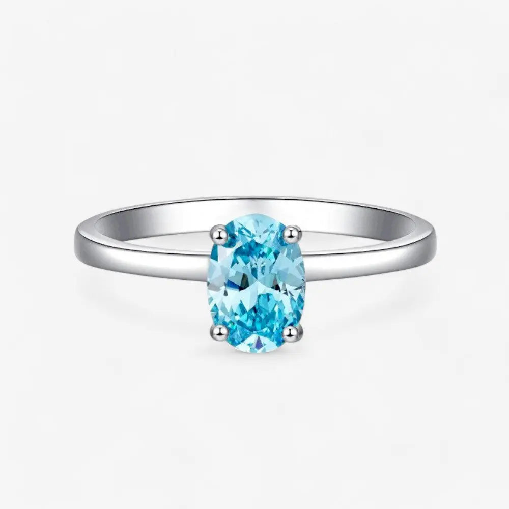 Sterling Silver Minimalist Oval Ring - Dolce Vincita