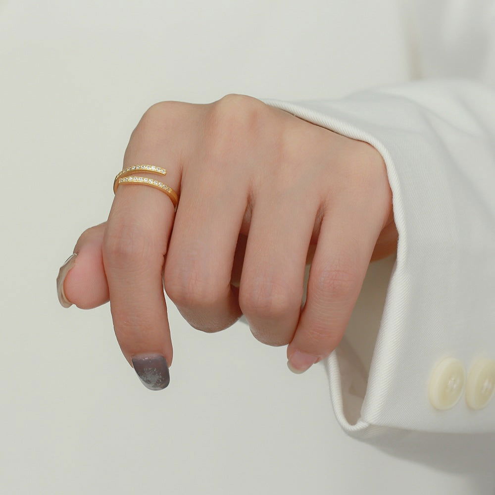 Sterling Silver Modern Elegance Dual-Tone Rings - Dolce Vincita
