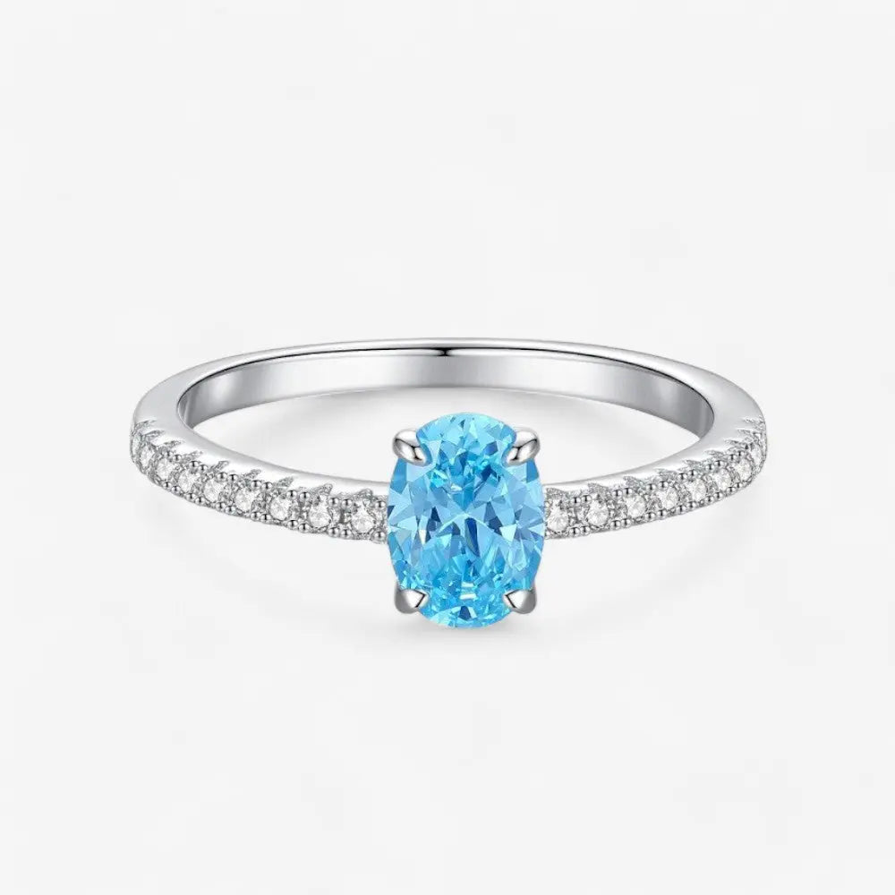 Sterling Silver Ocean Spark Ring - Dolce Vincita