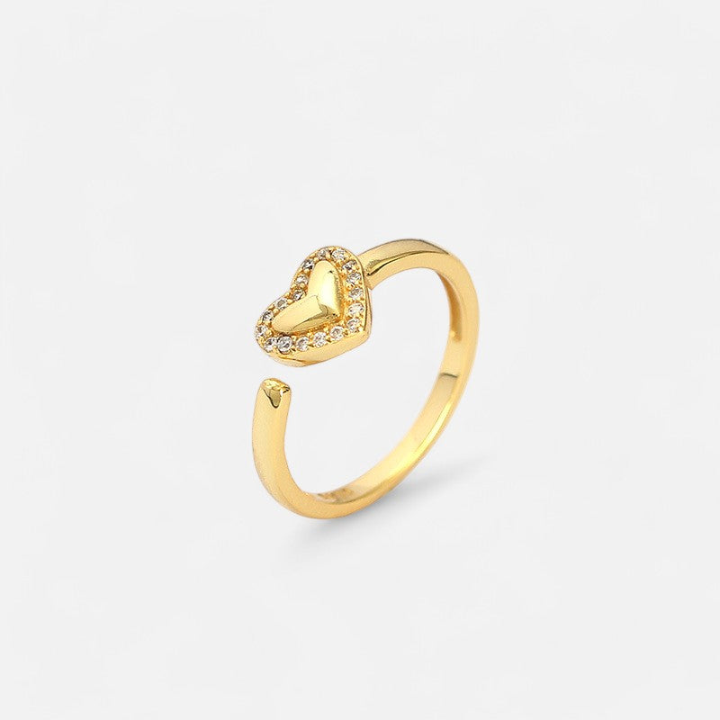 Sterling Silver Open Heart Ring - Dolce Vincita