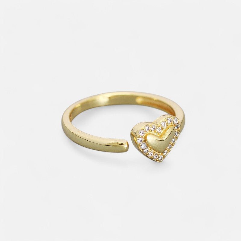 Sterling Silver Open Heart Ring - Dolce Vincita
