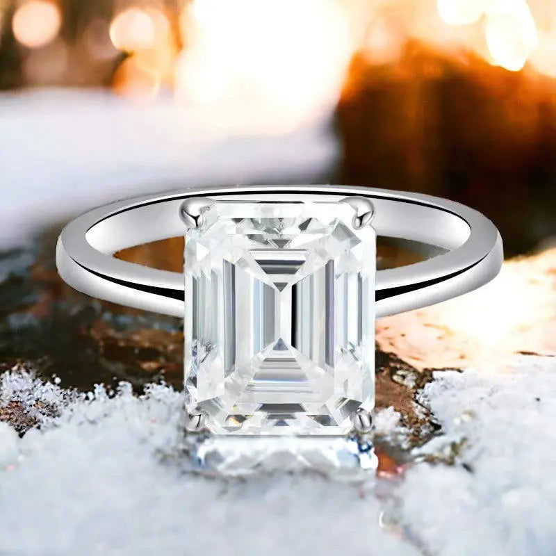 Sterling Silver Radiant Glamour Ring - Dolce Vincita