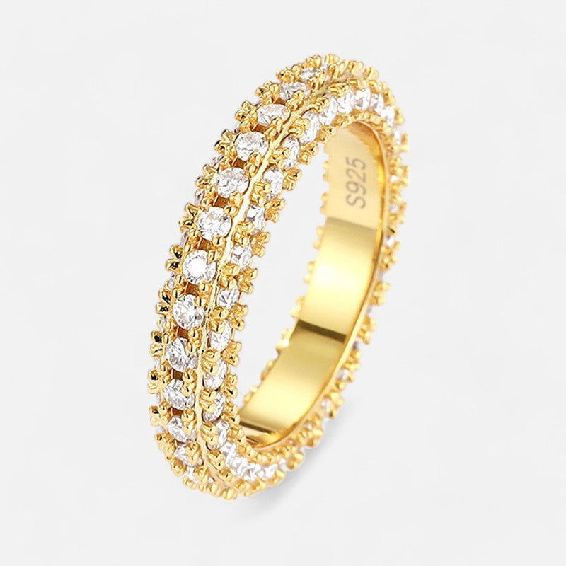 Sterling Silver Radiant Sparkle Eternity Ring - Dolce Vincita