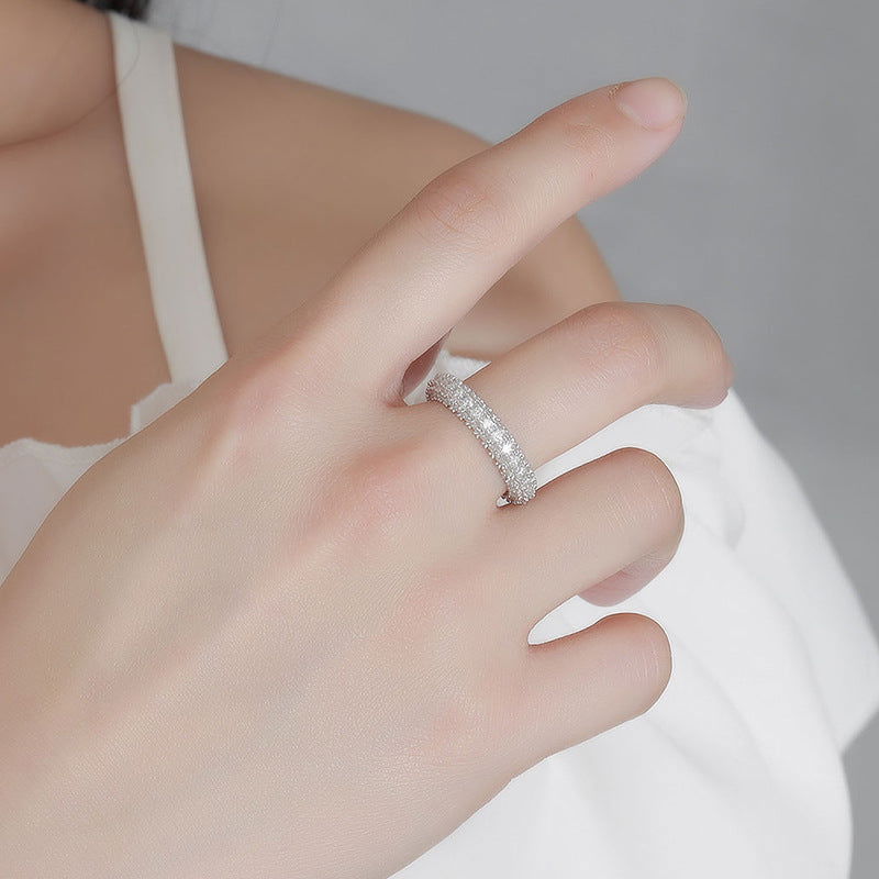 Sterling Silver Radiant Sparkle Eternity Ring - Dolce Vincita