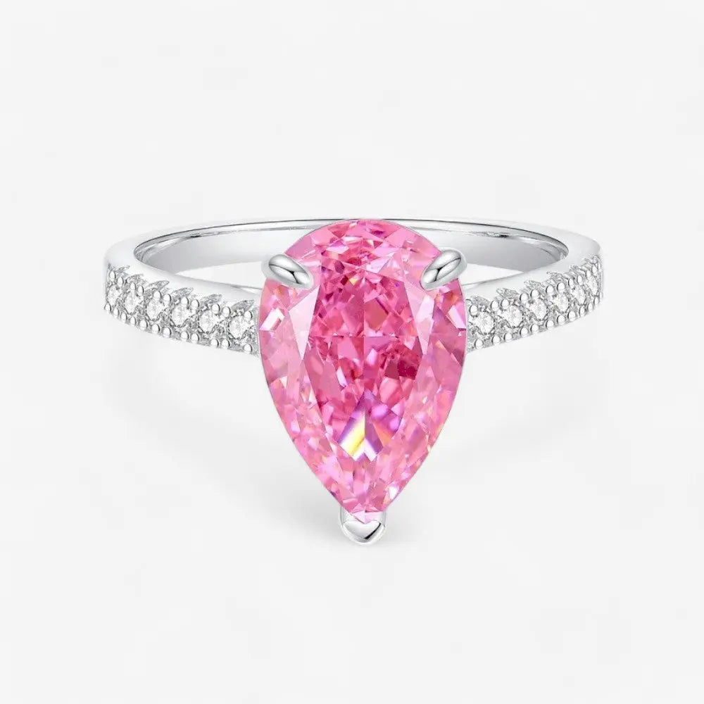 Sterling Silver Rosalie Teardrop Ring - Dolce Vincita