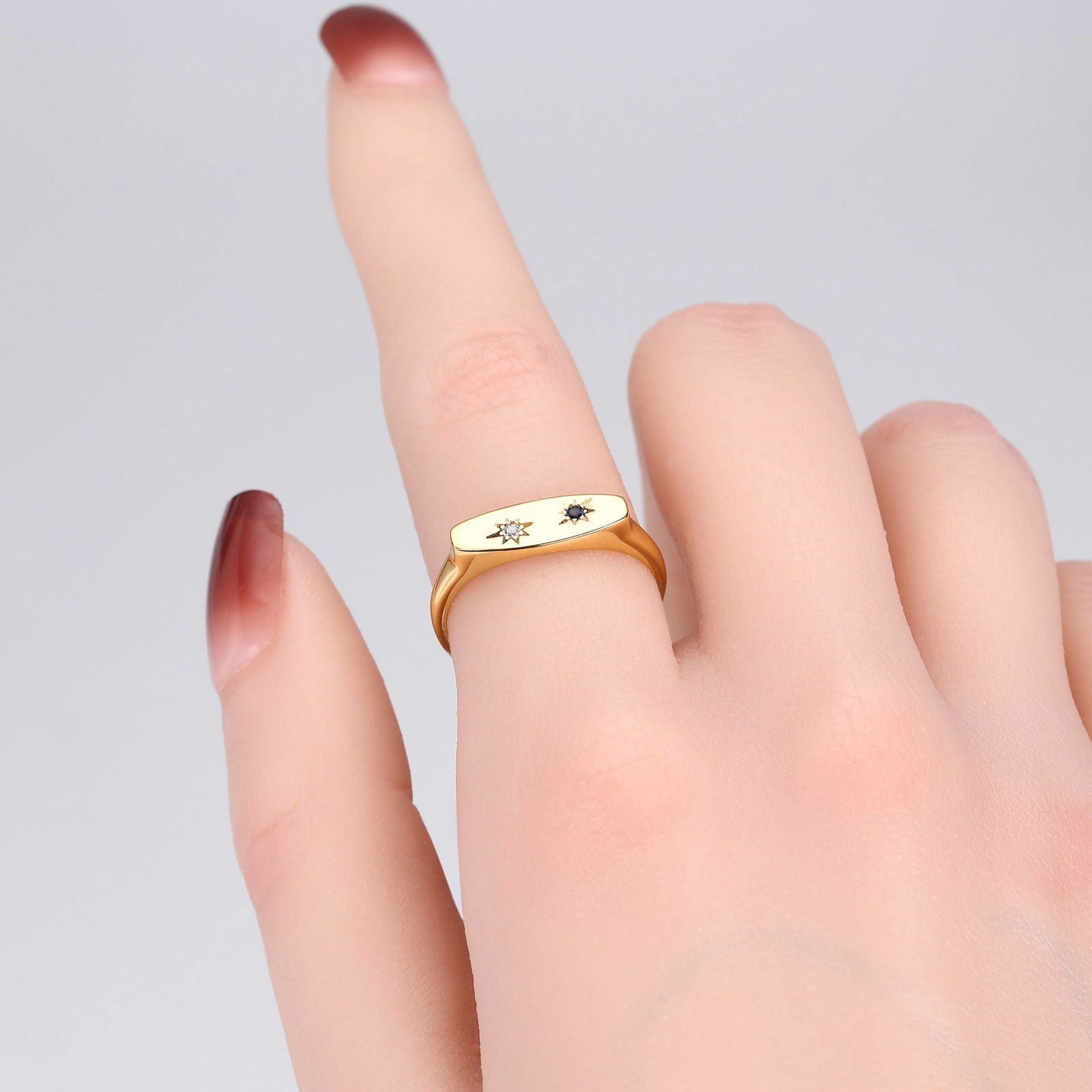 Sterling Silver Starry Open Ring - Dolce Vincita
