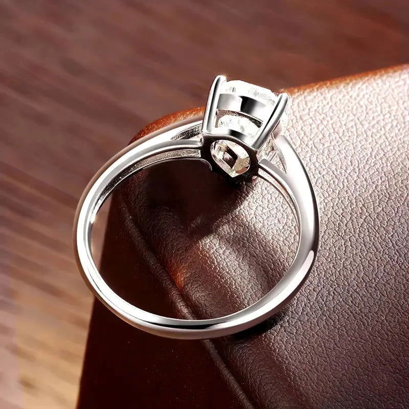 Sterling Silver Tear Solitaire Ring - Dolce Vincita