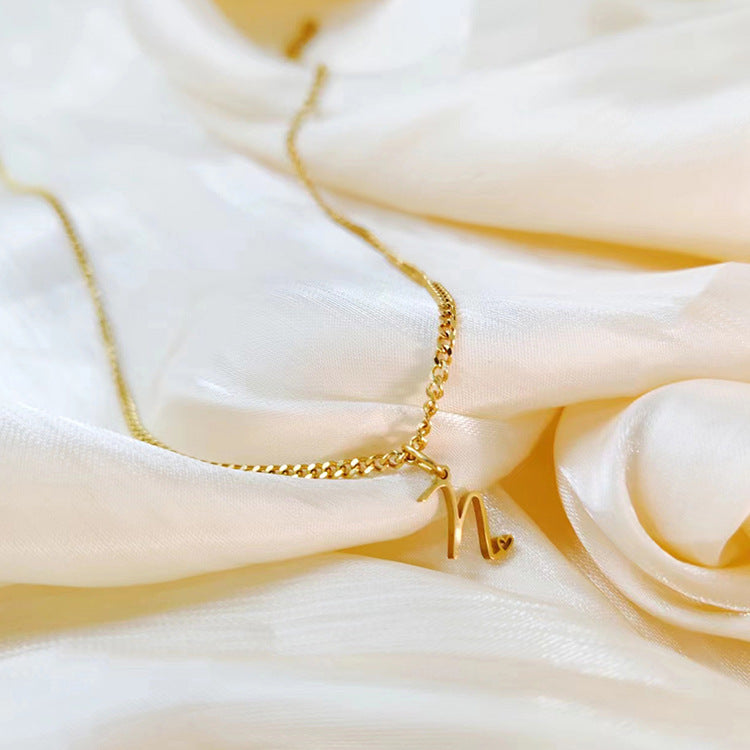 Heart Initial Pendant Necklace