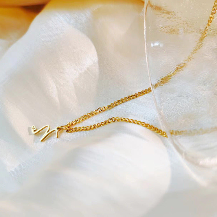 Heart Initial Pendant Necklace