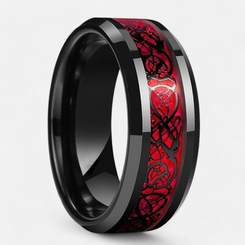 Crimson Dragon Couple Rings - Dolce Vincita