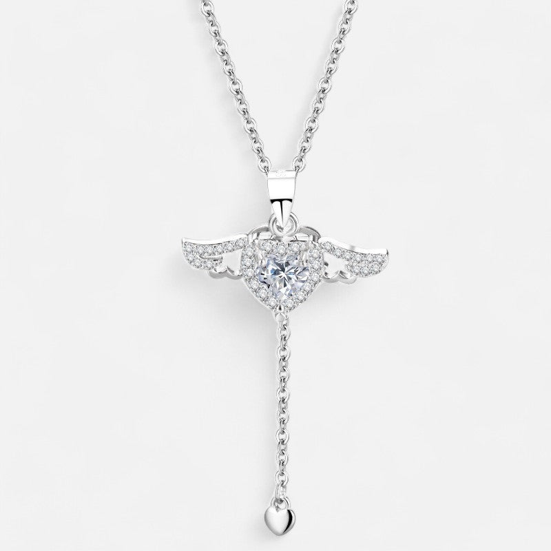Heart and Wings Pendant Necklace - Dolce Vincita