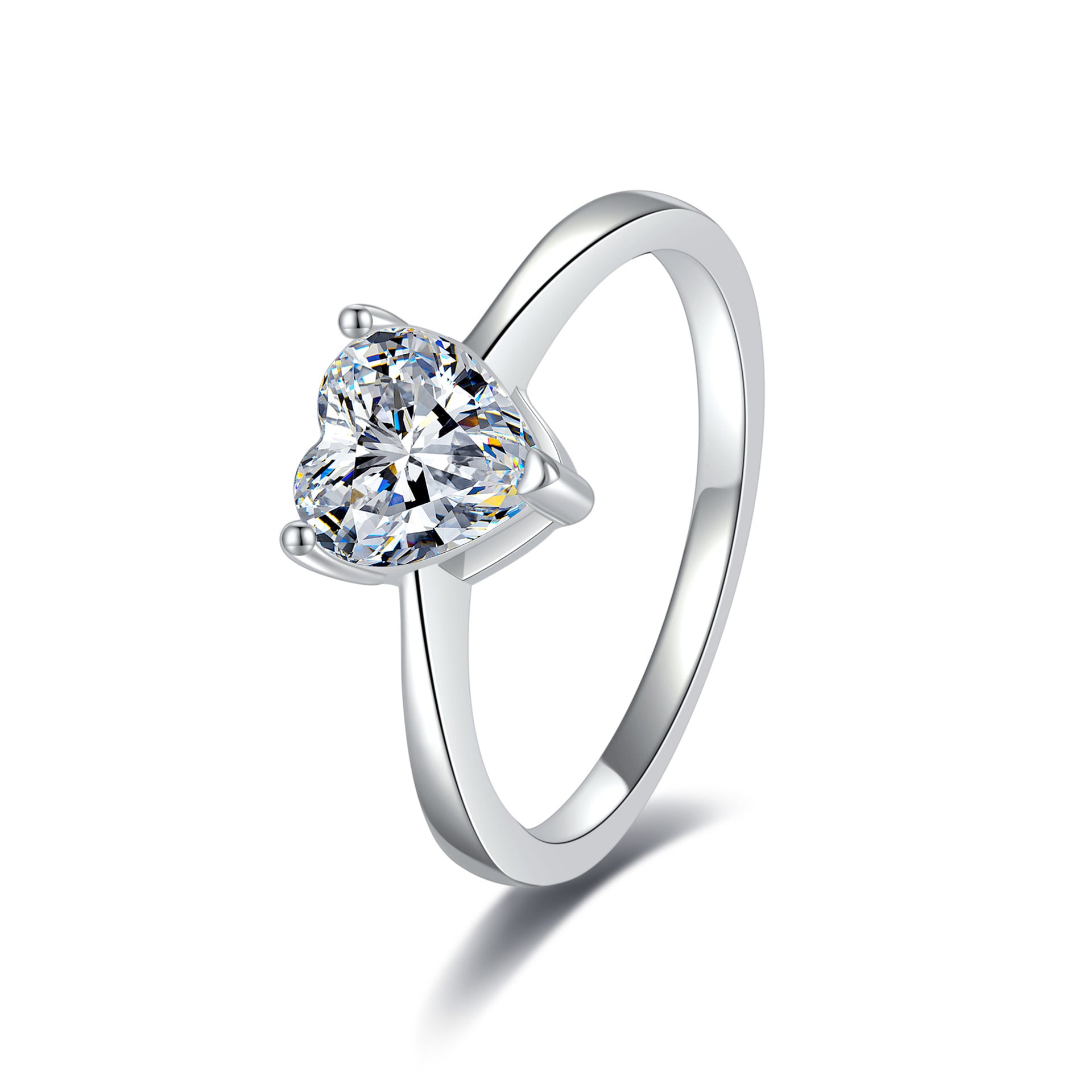 Sterling Silver Heart Charm Ring