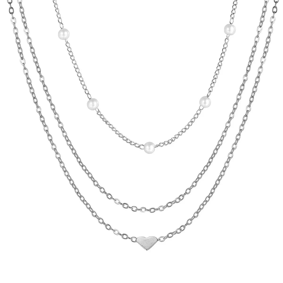 Pearl Cross Love Heart Pendant