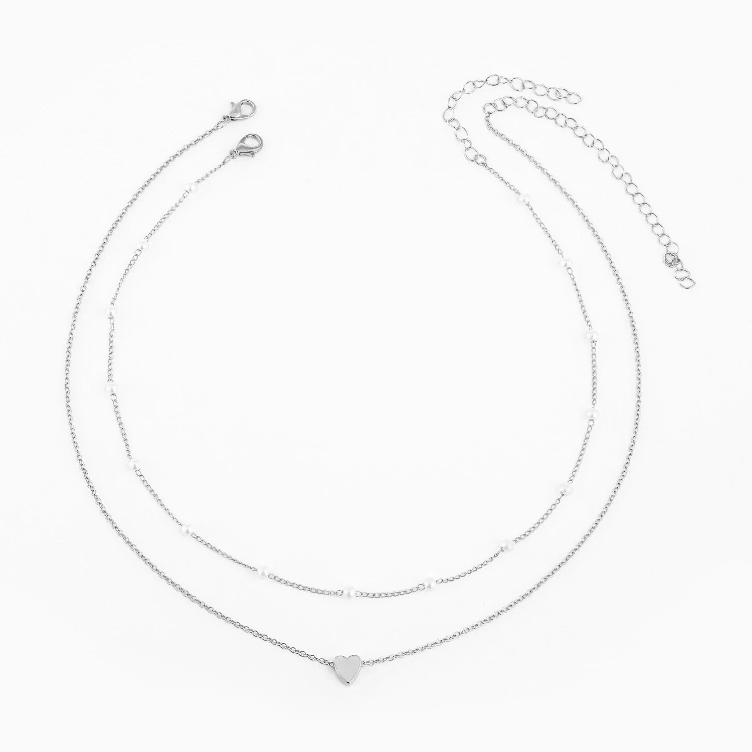 Pearl Cross Love Heart Pendant