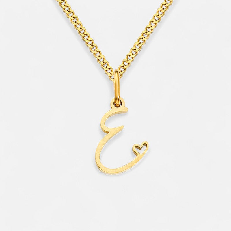 Heart Initial Pendant Necklace
