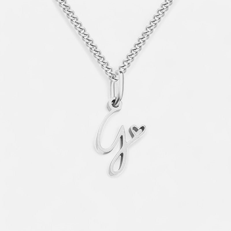 Heart Initial Pendant Necklace