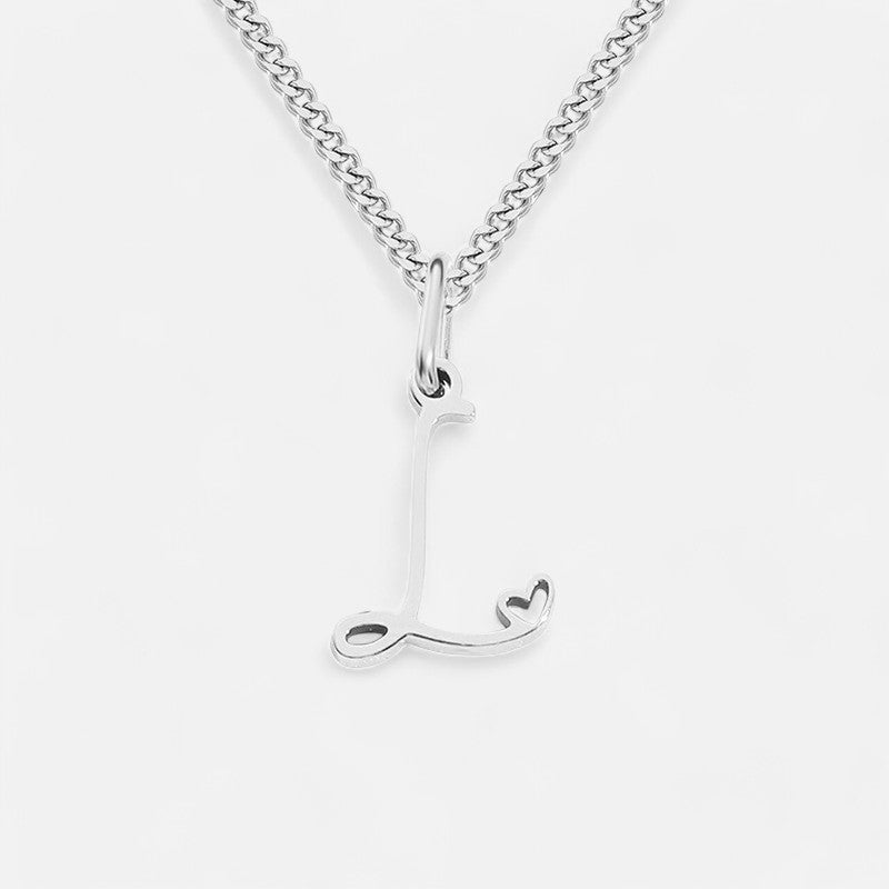 Heart Initial Pendant Necklace